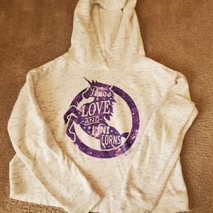 Justice peace love and unicorns hoodie